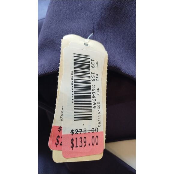 NWT Tahari Plum Straight Dress with Square Neckline size 10. - Picture 10 of 16